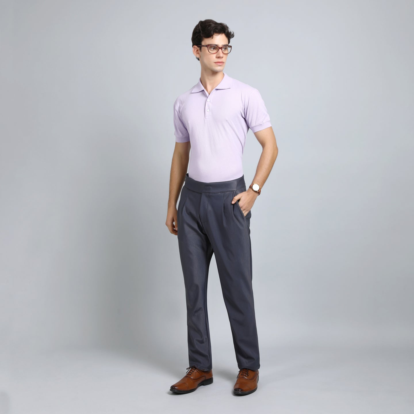 ULIMATE GREY SLIM FIT GURKHA TROUSERS 4798-2